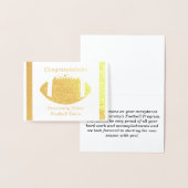 おめでとうございますサッカー選手の受け入れメモ。 箔カード (ディスプレー)