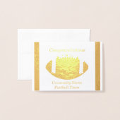 おめでとうございますサッカー選手の受け入れメモ。 箔カード (封筒付き正面)