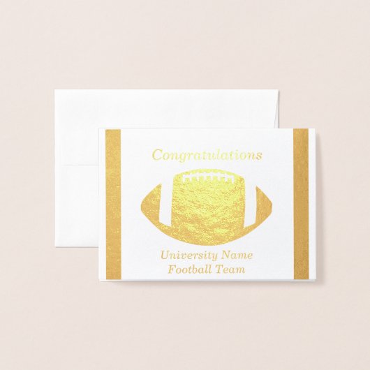 おめでとうございますサッカー選手の受け入れメモ。 箔カード (封筒付き正面)