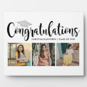 おめでとうございますシルバー3写真2025卒業 フォトプラーク (正面)