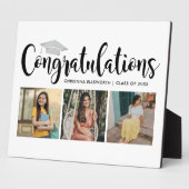 おめでとうございますシルバー3写真2025卒業 フォトプラーク (側面)