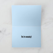 おめでとうございますシンクロナイズドスイミングブルー カード (内部)