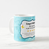 おめでとうございますダイエット減量 コーヒーマグカップ (正面左)