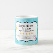 おめでとうございますダイエット減量 コーヒーマグカップ (中央)