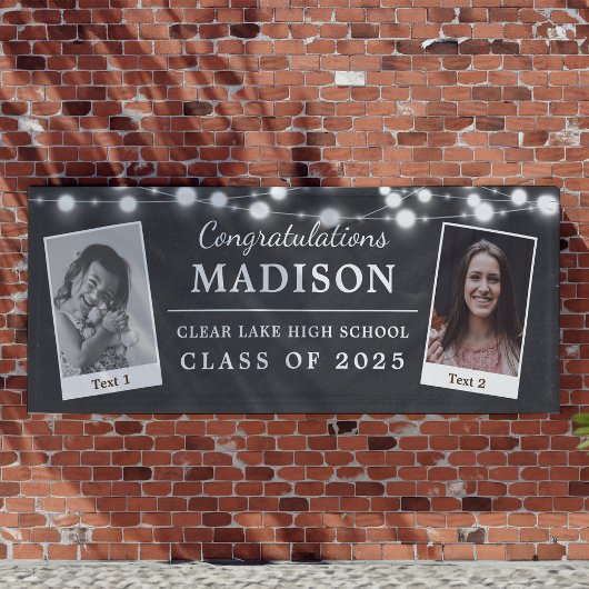 おめでとうございますチョークのストリングライツグラード2 – 写真 横断幕