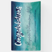 おめでとうございますナースプラクティショナーメディカルグラッドブルー 横断幕 (縦)