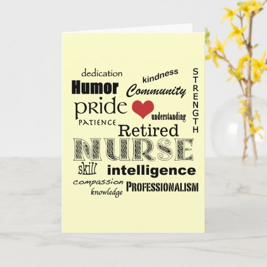 おめでとうございますナース退職！ カード (黄色い花)