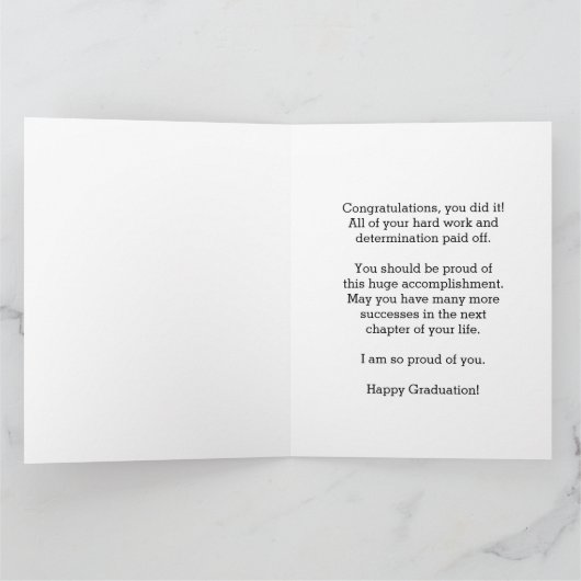 おめでとうございますナース院大 カード (内部)