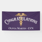 おめでとうございますナースLVN RN医学卒業 横断幕 (横)