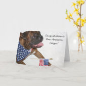 おめでとうございますニューアメリカン市民ボクサーカード カード (黄色い花)