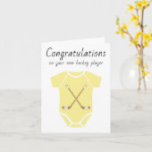 おめでとうございますニューホッケーベビーユニセックスイエロー カード (黄色い花)