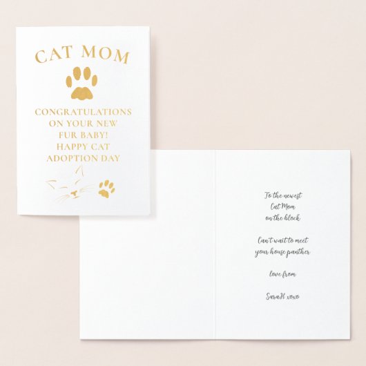 おめでとうございますネコ採用フォイルカード 箔カード (ディスプレー)