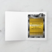 おめでとうございますハッピーリタイアメントブラック&金ゴールド 案内状 (内部)