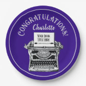 おめでとうございますパーソナライズされた ペーパープレート (正面)