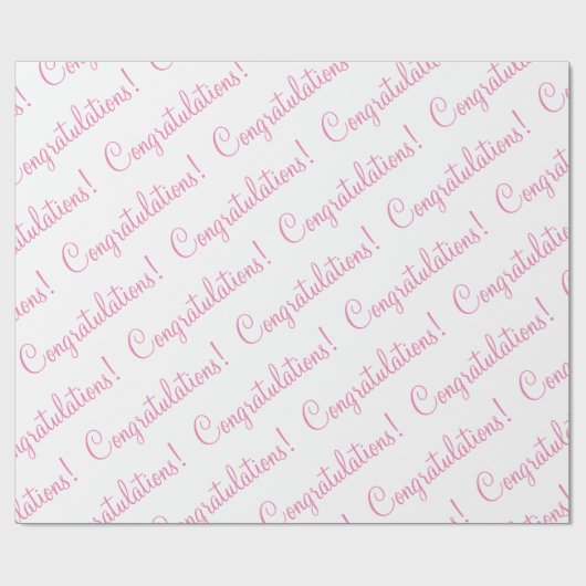 おめでとうございますピンク結婚の脚本の赤ちゃんシャワー ラッピングペーパー (フラット)