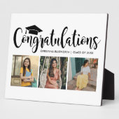 おめでとうございますブラック3写真2025卒業 フォトプラーク (側面)