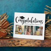 おめでとうございますブラック3写真2025卒業 フォトプラーク (側面)