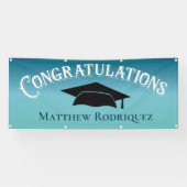 おめでとうございますブルースクール卒業バナー 横断幕 (横)