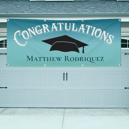 おめでとうございますブルースクール卒業バナー 横断幕