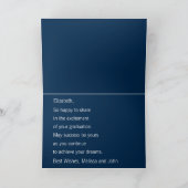 おめでとうございますブルーメイズ卒業卒業 カード (内部)