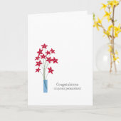 おめでとうございますプロモーションカードかわいい赤い花 カード (黄色い花)