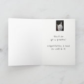 おめでとうございますプロモーションユーモア子猫 カード (内部)