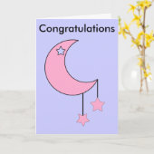 おめでとうございますベビーガールカード カード (黄色い花)