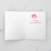 おめでとうございますベビーガール楽しいテディベアバルーン カード (内部)