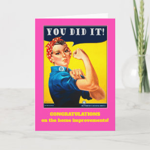 おめでとうございますホーム改善Rosie the Riveter カード