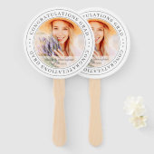 おめでとうございますモダングラーシンプルドエレガント ハンドファン (正面&裏面)