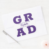 おめでとうございますラードパープルホワイト スクエアシール (封筒)