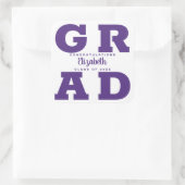 おめでとうございますラードパープルホワイト スクエアシール (バッグ)