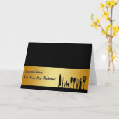 おめでとうございますレストラン新しい名刺 カード (黄色い花)