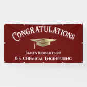 おめでとうございますレッドブルゴーニュ金ゴールド卒業 横断幕 (横)