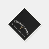 おめでとうございます医師カドゥセウス金ゴールド スタンダードカクテルナプキン (角)