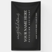 おめでとうございます医師助手PA卒業 横断幕 (縦)