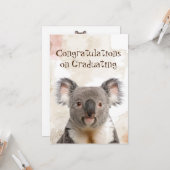 おめでとうございます卒業おもしろいコアリファイドユーモア車 カード (正面/裏面インサイチュ)