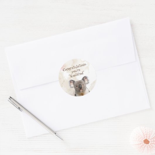 おめでとうございます卒業おもしろいコアリファイドユーモア車 ラウンドシール (封筒)