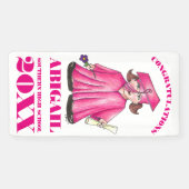 おめでとうございます卒業ガール卒業冠 横断幕 (横)