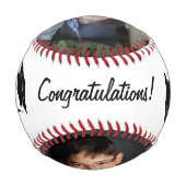おめでとうございます卒業キャップ2写真 野球ボール (裏面)