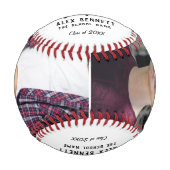 おめでとうございます卒業キャップ2写真 野球ボール (正面)