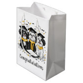 おめでとうございます卒業シーズー（犬）Tzu Dogs ミディアムペーパーバッグ (裏面アングル)