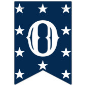 おめでとうございます卒業パーティーブルーホワイトデコール バンティングフラッグ (第2の旗)