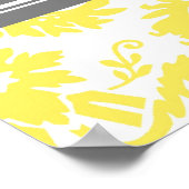 おめでとうございます卒業名前をカスタムするバナーグレー ポスター (角)