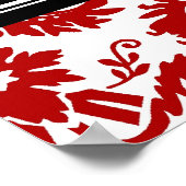 おめでとうございます卒業名前をカスタムするバナーレッド ポスター (角)