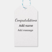 おめでとうございます名前メッセージシンプル大学院 ギフトタグ (裏面)