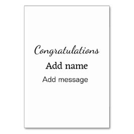 おめでとうございます名前メッセージシンプル大学院 テーブルナンバー