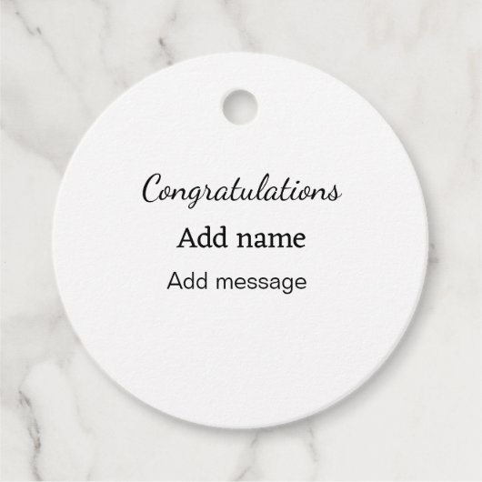 おめでとうございます名前メッセージシンプル大学院 フェイバータグ (正面)