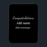 おめでとうございます名前メッセージシンプル大学院 マグネット<br><div class="desc">デザイン</div>