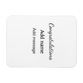 おめでとうございます名前メッセージシンプル大学院 マグネット (横)